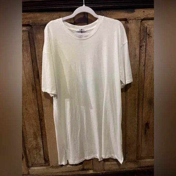 Zara White T-Shirt Dress Zara White T-Shirt Dress